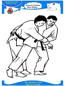 Çocuklar İçin Judo Boyama Sayfaları 